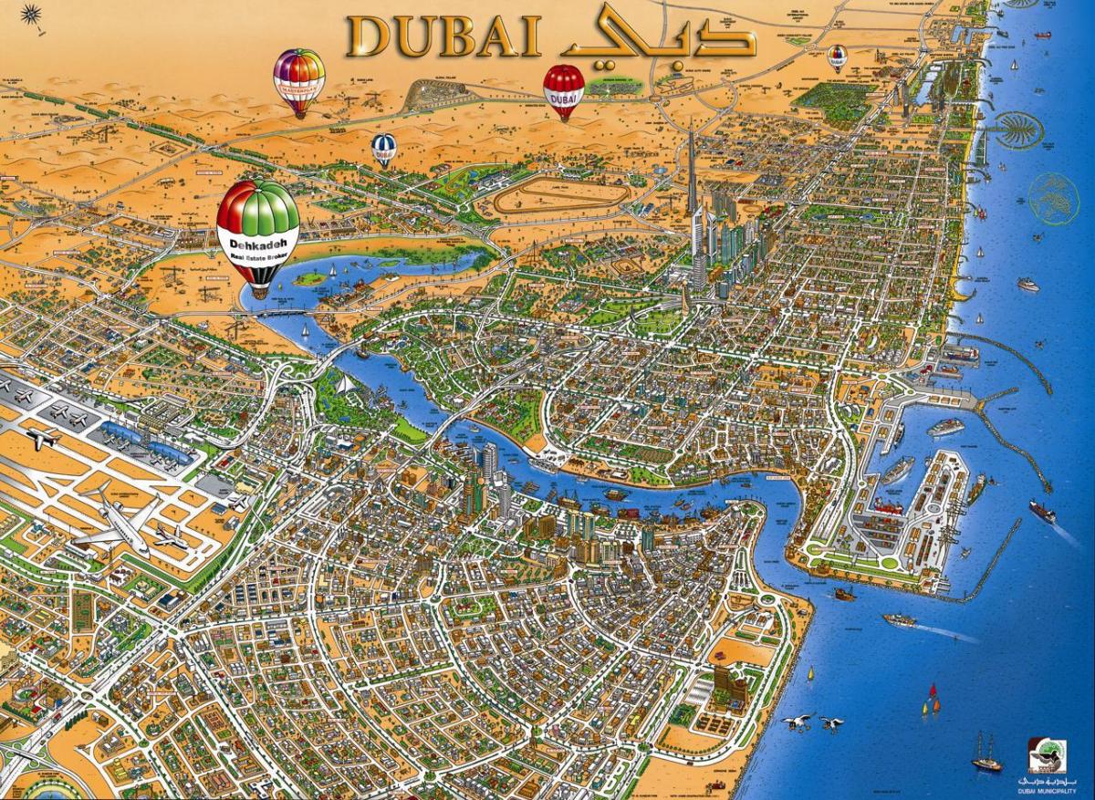 mapa Dubai creek