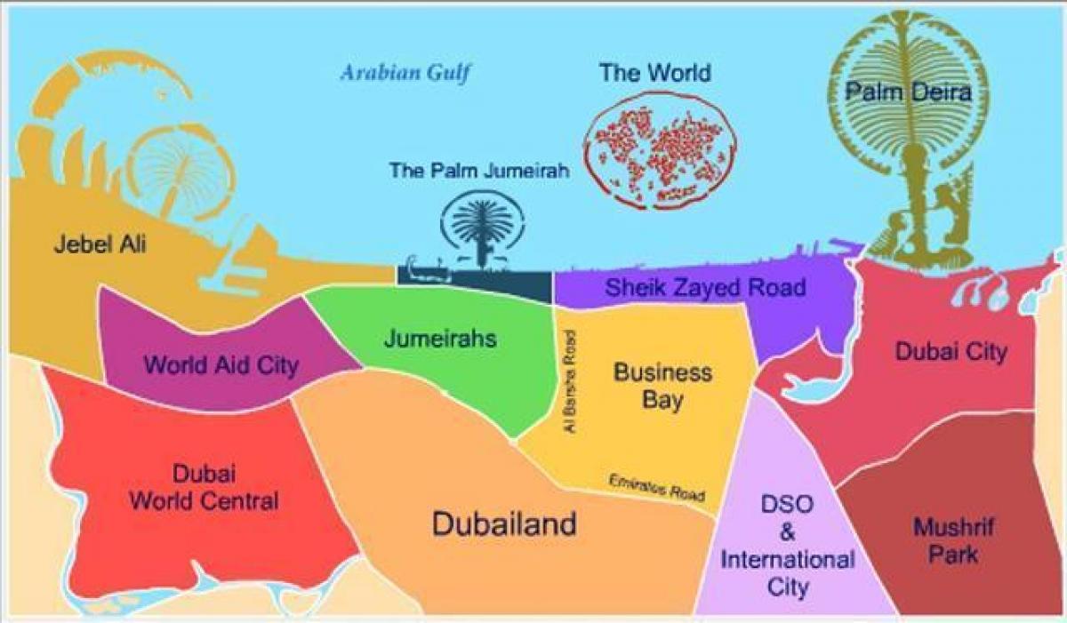 mapa Dubailand