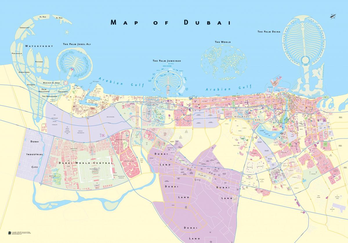 silniční mapa Dubai