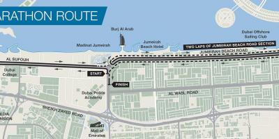 Mapa Dubai marathon