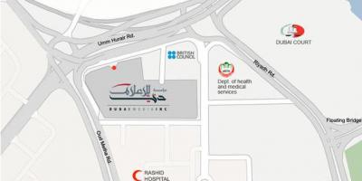 Rashid nemocnice Dubaj mapa umístění