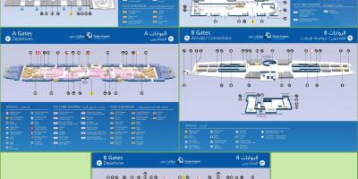 Terminál 3 letiště v Dubaji mapě