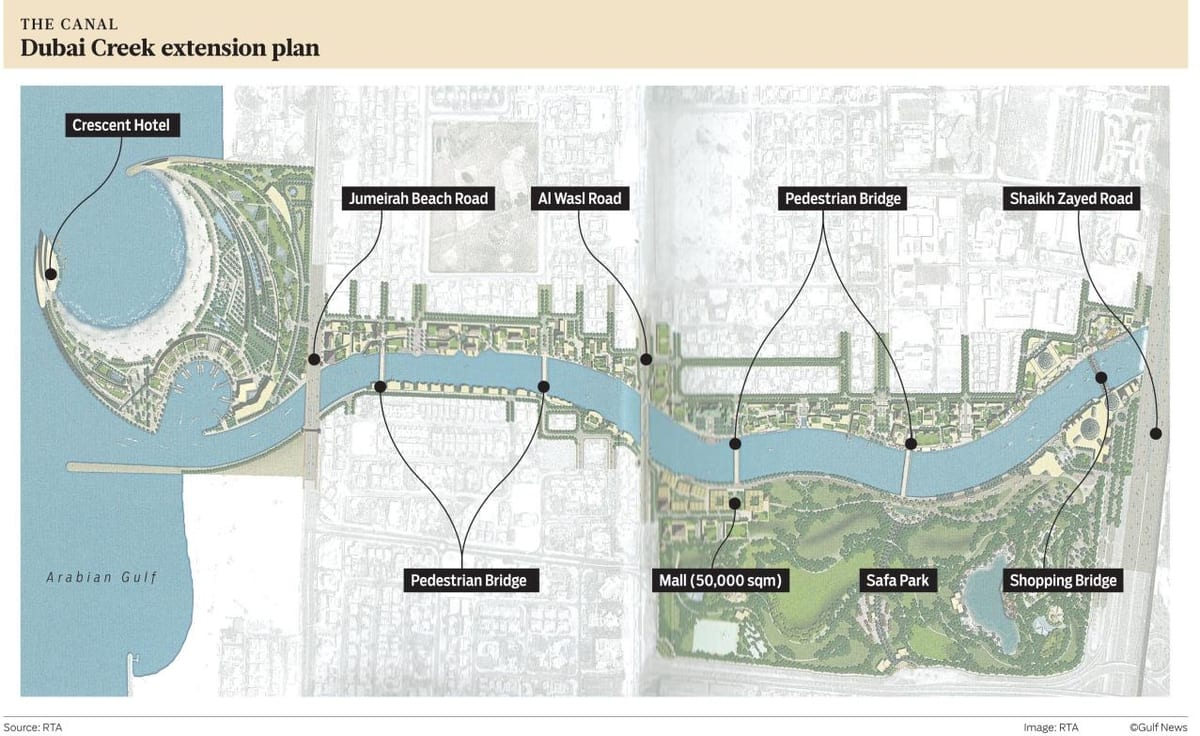 Dubai Creek Park umístění na mapě