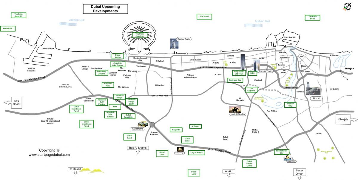 Dubai investment park umístění na mapě