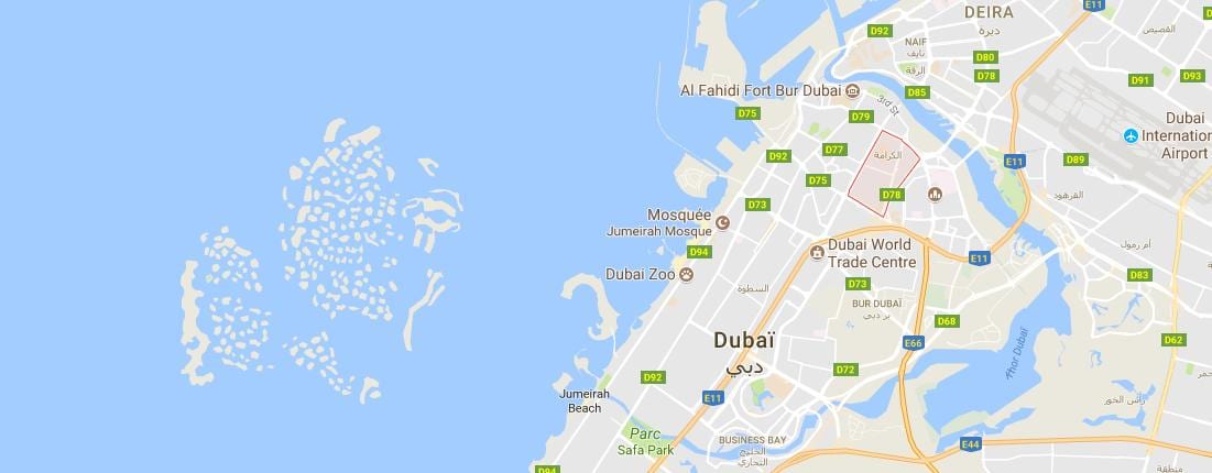 Karama v Dubaj mapě