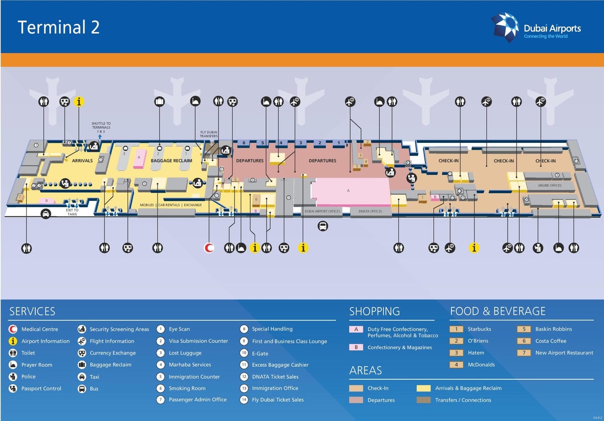 Dubaj terminálu 2 mapa