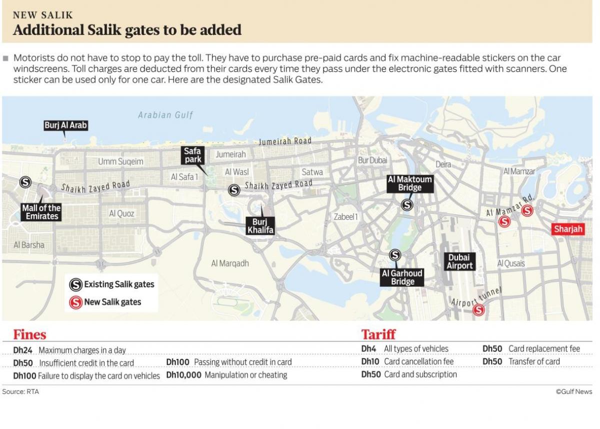 Salik Dubaj ukázat mapu