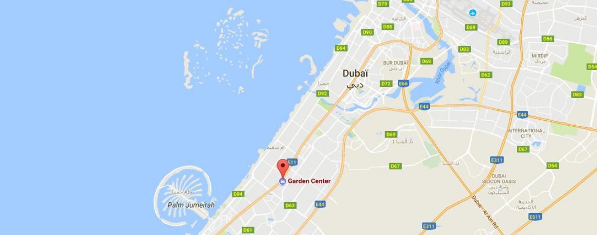 Dubaj zahradní centrum umístění na mapě