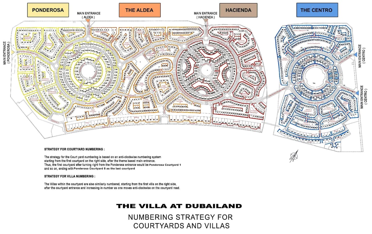 vila Dubaj mapa umístění