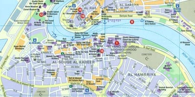 Dubaj Abra mapě
