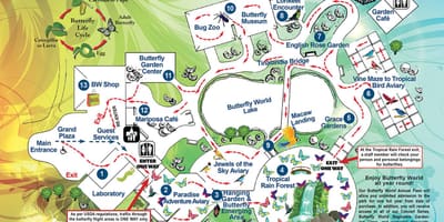Dubaj butterfly garden poloha na mapě