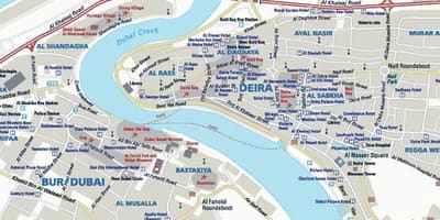 Mapa Deira Dubaj