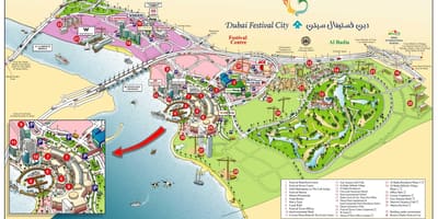 Dubai festival city mapě