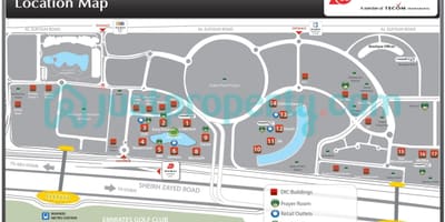 Mapa Dubai internet city