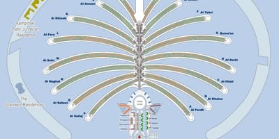 Mapa Palm Dubai