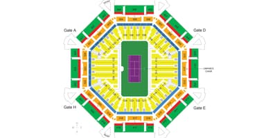 Mapa Dubai tenisový stadión
