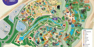 Mapa Dubai zoo