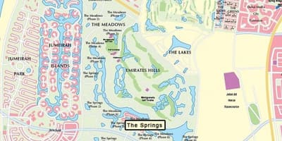 Mapa Dubai louky