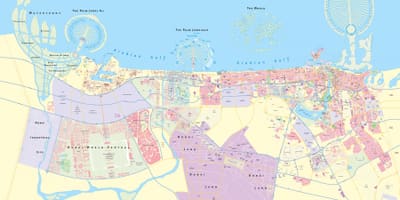 Mapa Dubaje