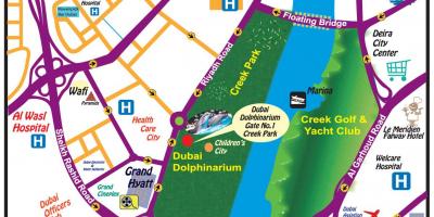 Dolphin show Dubaj mapa umístění