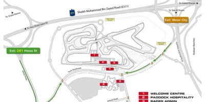 Mapa Dubai motor city