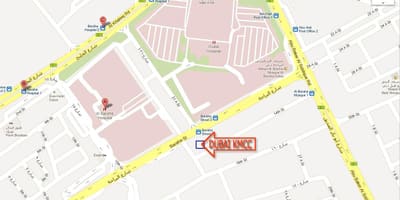 Dubaj mapa umístění nemocnice