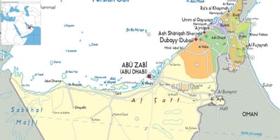 Politická mapa Dubai