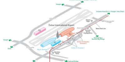 Mapa letiště Dxb