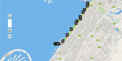 Jumeirah beach running track mapa