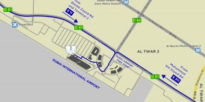 Mapa Dubai letiště free zone