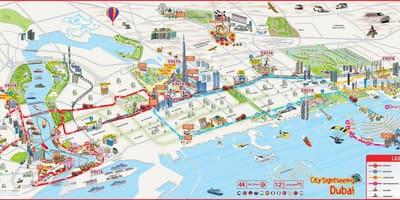 Mapa Dubai the walk