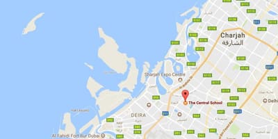 Mapa střední škola Dubai