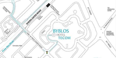 Tecom, dubaj mapě